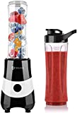 Mini mixeur à smoothie – Mixeur pour smoothies et milkshakes, mini mixeur de jus avec 2 mélangeurs Tritan sans BPA 600 ml pour bureau, fitness, pique-nique, 350 W