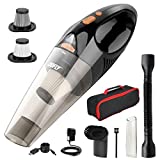 DOFLY Aspirateur à Main sans Fil 8500PA 120W Aspirateur de Voiture Rechargeable avec Lumière LED Filtre HEPA Lavable Nettoyage Sec et Humide pour Table Maison Bureau