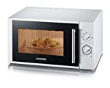 SEVERIN Four Micro-Ondes, Plateau Tournant Inclus (Ø 31 cm), 51,7 x 42,8 x 30,5 cm, Minuteur, 900W, MW 7873, Blanc