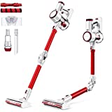 HONITURE H8 Aspirateur sans Fil Pliable,350W 25KPa Aspirateur Balai Puissant Léger,2 Vitesses Moteur Brushless,Aspirateur Silencieux,Batterie Amovible,Brosse LED, Filtres HEPA (Ivoire)