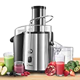 Twinzee - Centrifugeuse, Grande Puissance 850 W, Haute Efficacité, Extracteur de Jus de Fruits et Légumes, 2 Vitesses - Large Bouche (75 mm), Pieds Anti-Dérapants, Certifiée CE