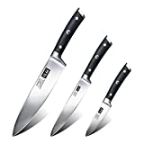 SHAN ZU Set Couteau Cuisine Ensembles de Couteau Chef 200mm Couteau de Cuisine 153mm Couteau Paring 95mm