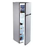 KLARSTEIN Height Cool Combiné réfrigérateur (199 litres, congélation 53 L, bac à légumes, Compartiment Porte, Acier INOX) - Argent