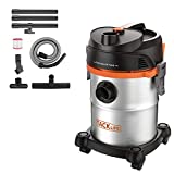 TACKLIFE Aspirateur eau et poussières, 18.5Kpa 1200W 20 L, Aspirateur Inox Sans Sac, Aspirateur souffleur puissant, idéal pour la Maison, le Garage et le Jardin