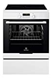 Cuisiniere induction Electrolux EKI6771TOW - Cuisinière 60 cm Blanc - Table de cuisson Induction - Four Electrique 73 litres - Nettoyage Pyrolyse - Porte froide - Classe énergétique A