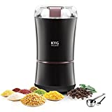 KYG Moulin à Café Électrique 300W, Broyeur à Graines de Lin, Noix, Poivre, Épices, Semences de Café et Autres avec Lames en Acier Inoxydable