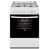 Cuisiniere gaz Faure FCG612H1WA - Blanc - Plaque Gaz / Four Electrique Convection naturelle - Email lisse