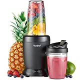 VonShef UltraBlend Appareil à Smoothie 1000 W - Mixeur Blender pour Fruits et Légumes - Couvercle antifuite, couvercle à bec verseur et 2 jarres de 800 ml et 500 ml