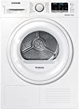 Samsung DV80M50101W Autonome Charge avant Blanc 8 Kg A++ - Sèche-linge (Pompe à chaleur, Blanc, Moteur Digital Inverter, Tambour 115 L Crystal Care en inox)